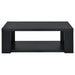 Pavone Open-Shelf Coffee and End Table Set - Black 3-Piece Set