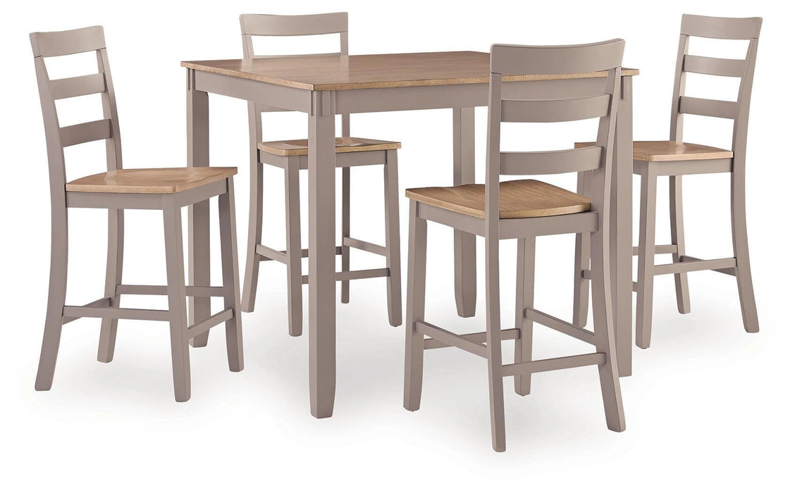 Harperfeld Counter Height Dining Table and 4 Counter Stools