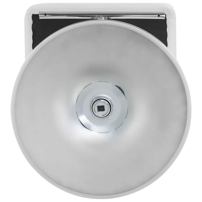 Lenny Adjustable Bar Stools Chrome and Black (Set of 2)