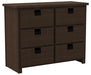 Elements International Cali Kids Dresser in Brown image