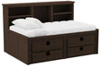Elements International Cali Kids Twin Wall Bed in Brown image