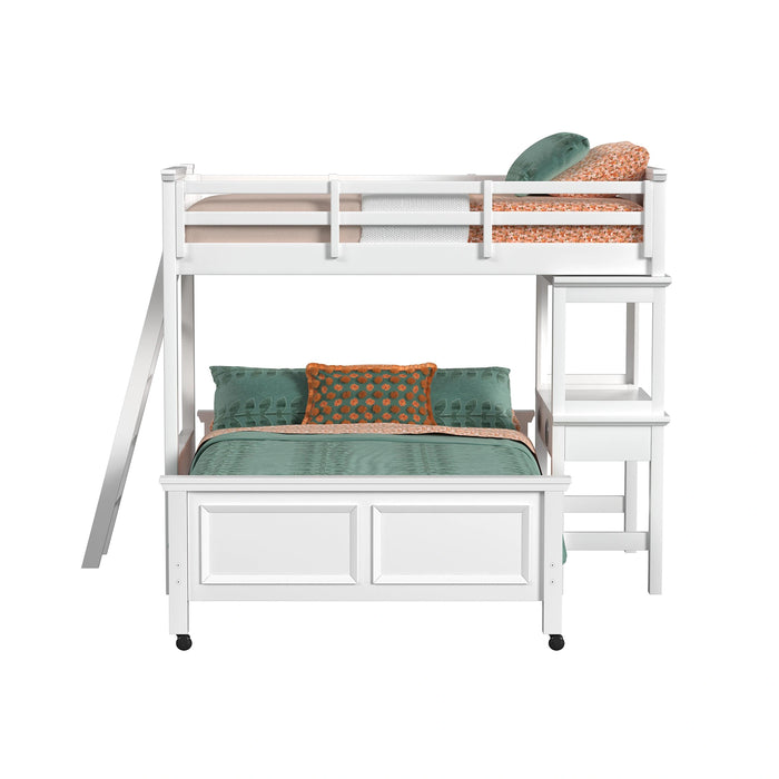 Hampton Kids Over Loft with Ladder and Desk with Speaker