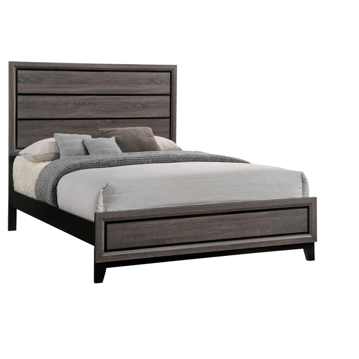 Watson Wood Panel Bed Grey Oak
