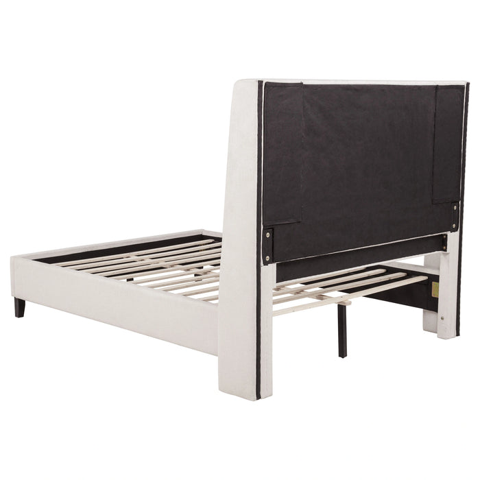 Leslie Upholstered Wingback Platform Bed