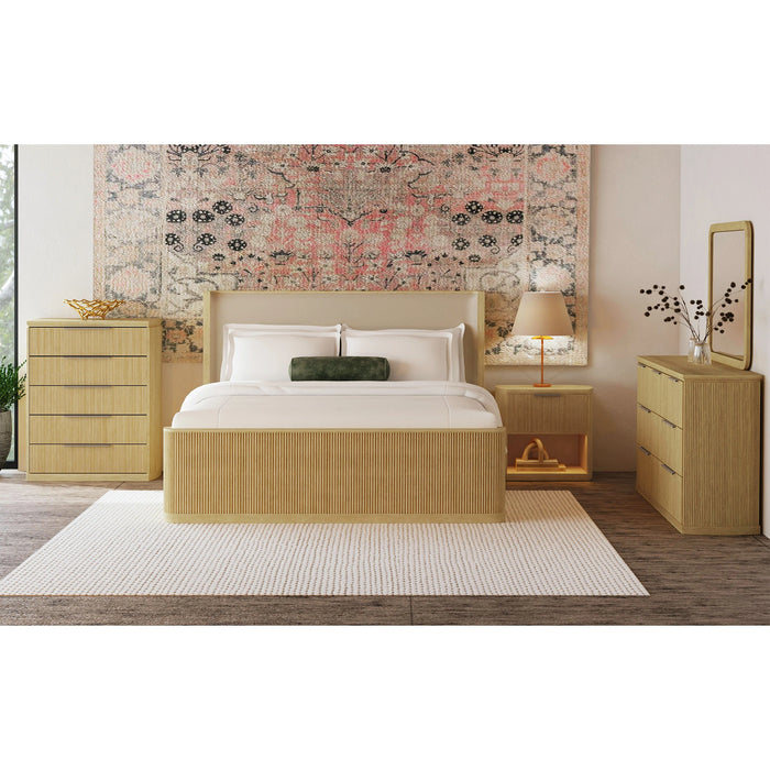 Sylvie UPH Bed with White Fabric