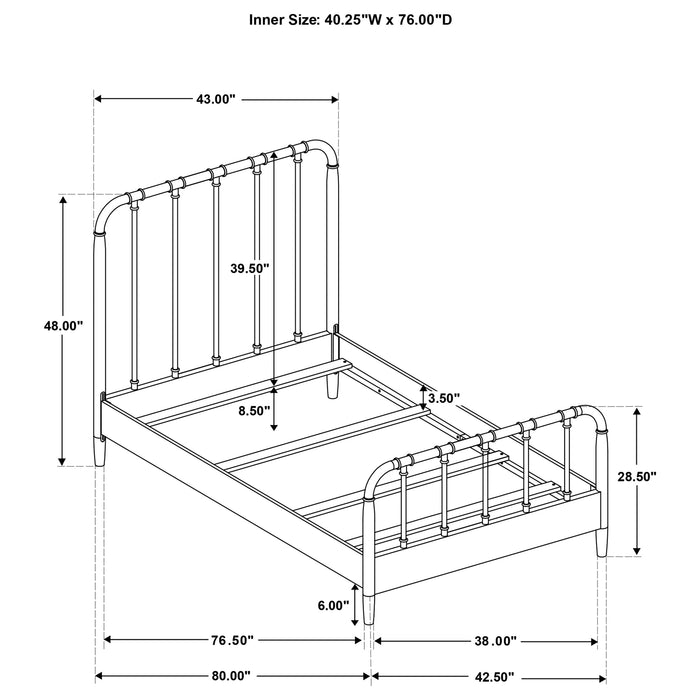 Rocco All Wood Water Pipe Open Frame Bed