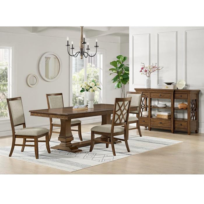 Phillipe Dining Table with with 18"" Leaf in Cherry