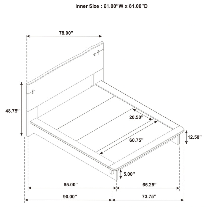 Stillwater Live Edge Platform Bed