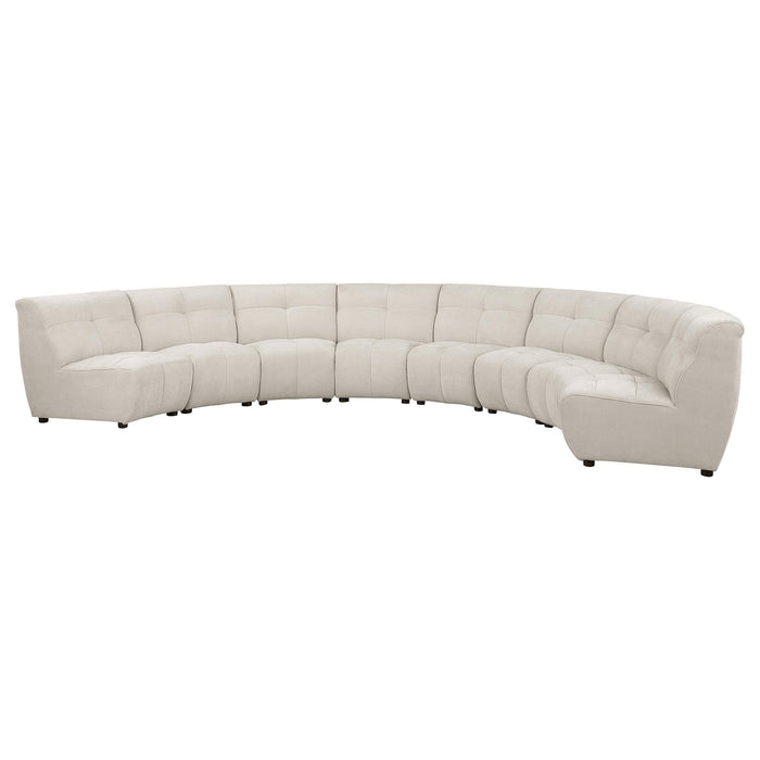 Charlotte Upholstered Modular Sectional Sofa Ivory