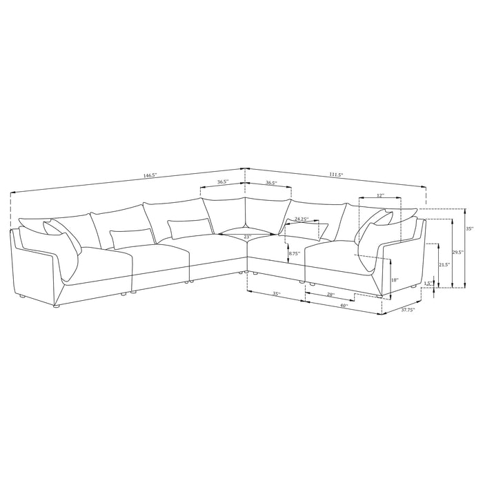 Sasha 6 Piece Sectionals