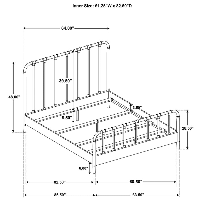 Rocco All Wood Water Pipe Open Frame Bed