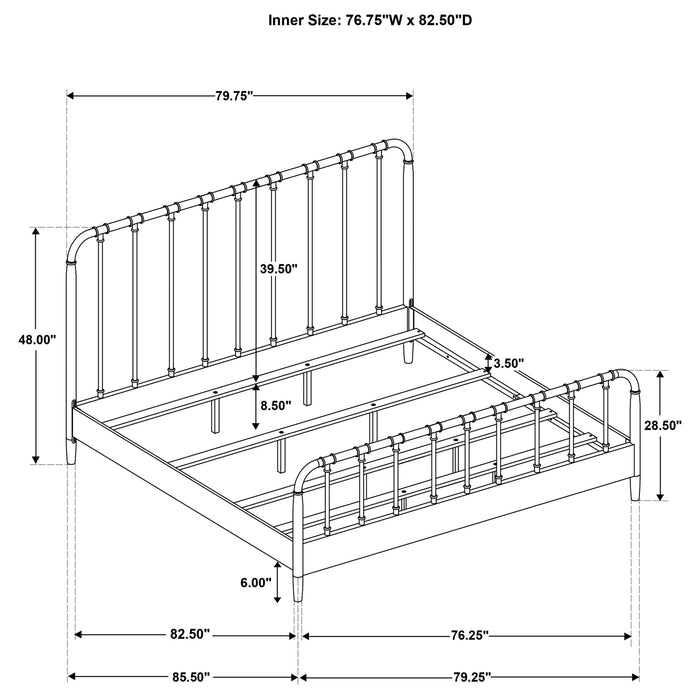 Rocco All Wood Water Pipe Open Frame Bed