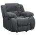 Weissman Upholstered Glider Recliner Charcoal image