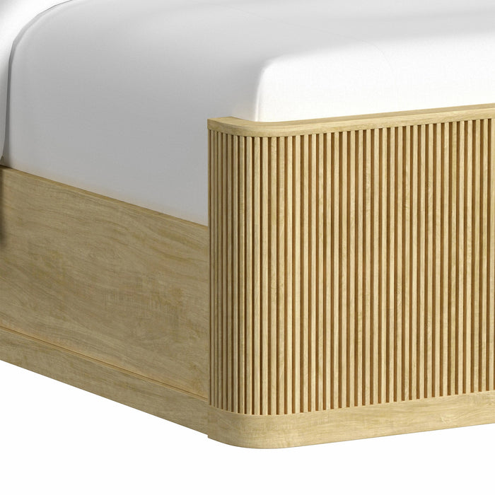 Sylvie UPH Bed with White Fabric