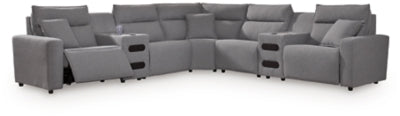 Modmax II Power Reclining Sectional with Audio Consoles - Maxx Save 