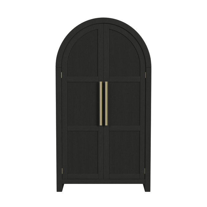 Ridgemont Large Bookcase in Black with Grain