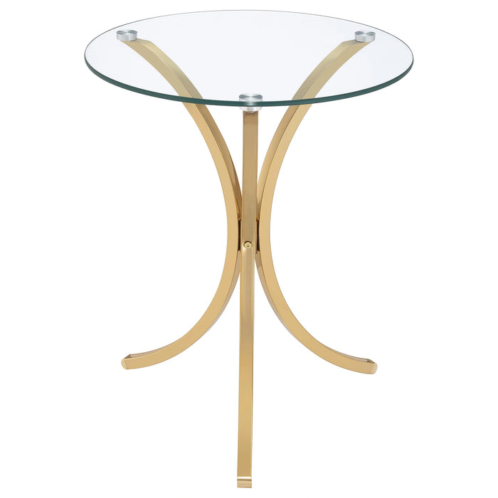 Eloise Round Glass Top Side Table