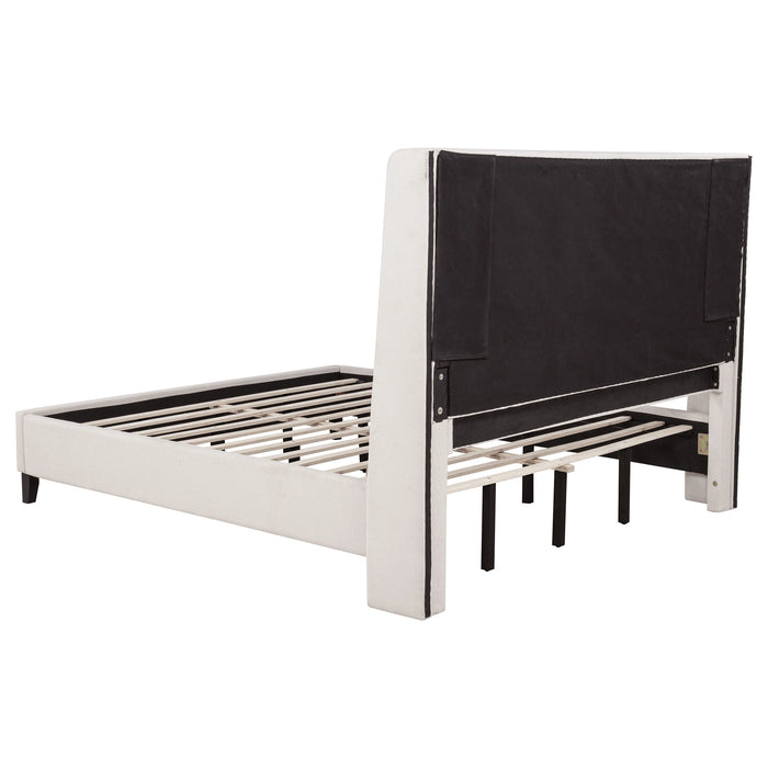 Leslie Upholstered Wingback Platform Bed