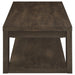 Pavone Open-Shelf Coffee and End Table Set - Dark Rustic Mango 2-Piece Set