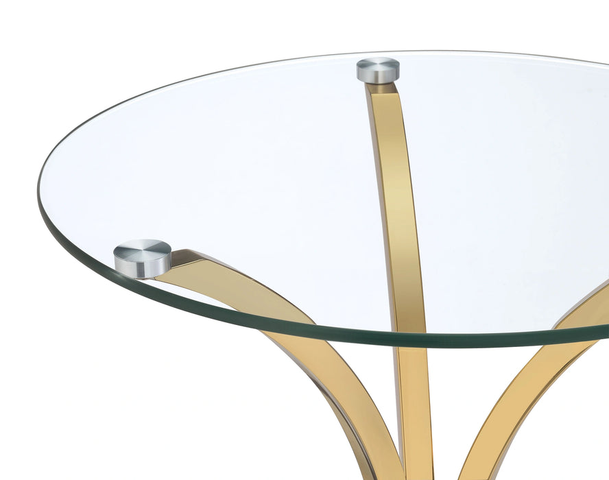 Eloise Round Glass Top Side Table