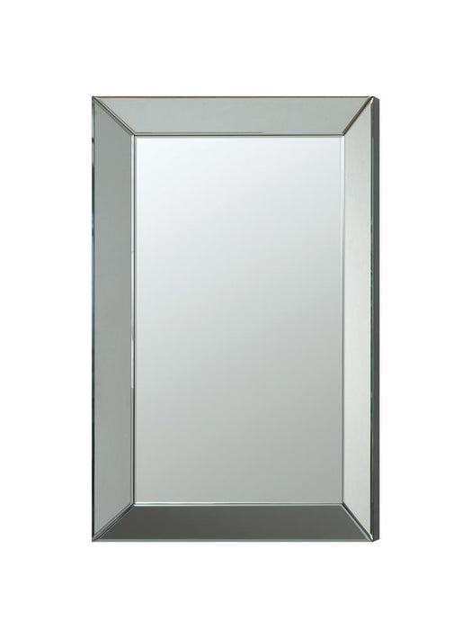 Pinciotti Rectangular Beveled Wall Mirror Silver image