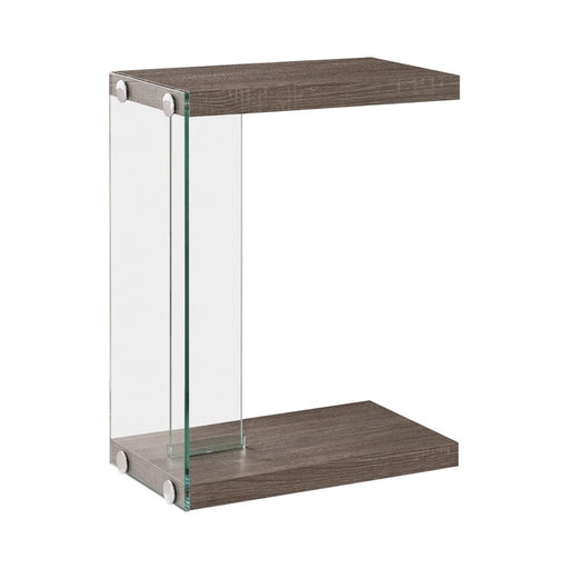 Colby Accent Table Weathered Grey and Clear image