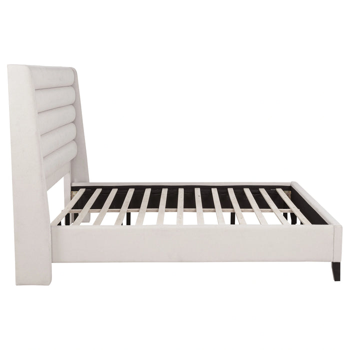 Leslie Upholstered Wingback Platform Bed