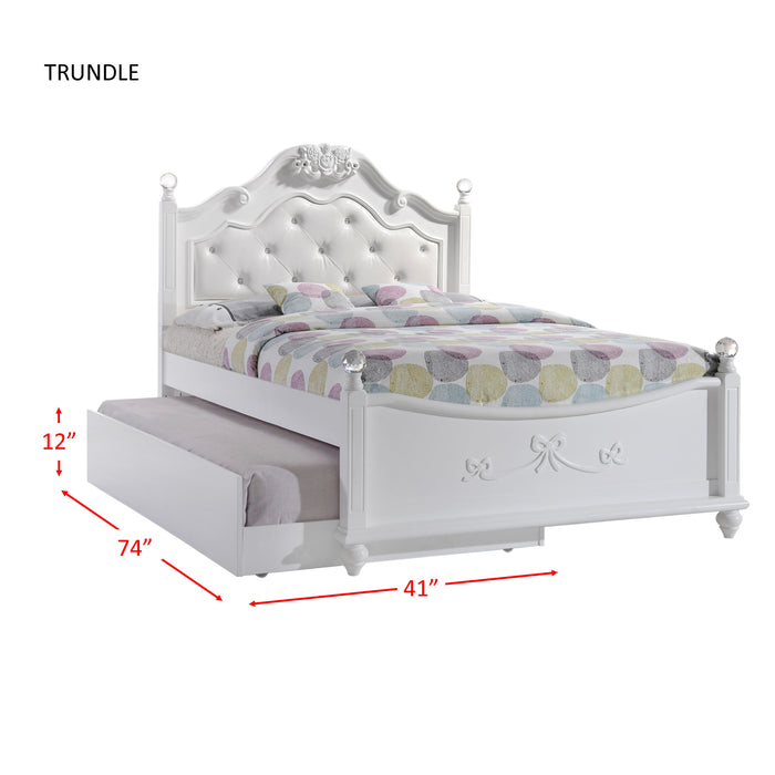 ALANA PLATFORM BEDROOM SET W/ STORAGE TRUNDLE - Maxx Save 