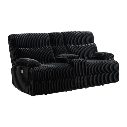 Admiral 3PC Living Room Set in Masis Black-Sofa, Loveseat & Recliner - Maxx Save 