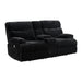 Admiral 3PC Living Room Set in Masis Black-Sofa, Loveseat & Recliner - Maxx Save 