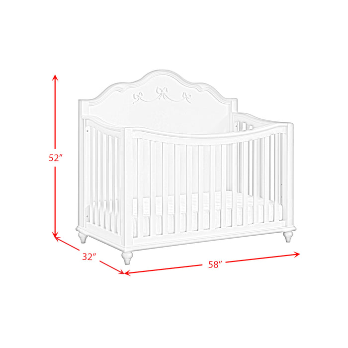 Alana Crib with Guardrails in White - Maxx Save 