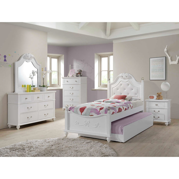 ALANA PLATFORM BEDROOM SET W/ STORAGE TRUNDLE - Maxx Save 