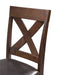 Alex Counter Side Chair W/Brown PU Espresso (2 Per Pack) - Maxx Save 