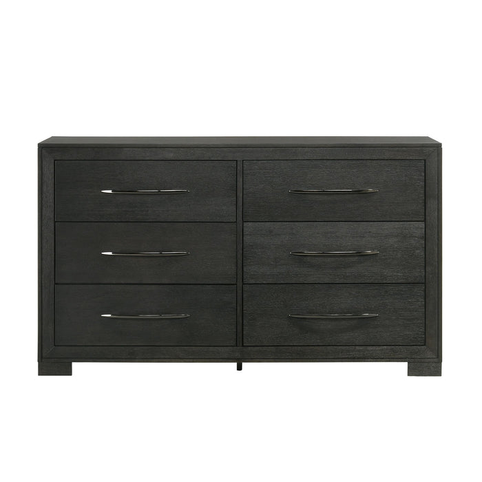 Allan 6-Drawer Dresser in Black - Maxx Save 