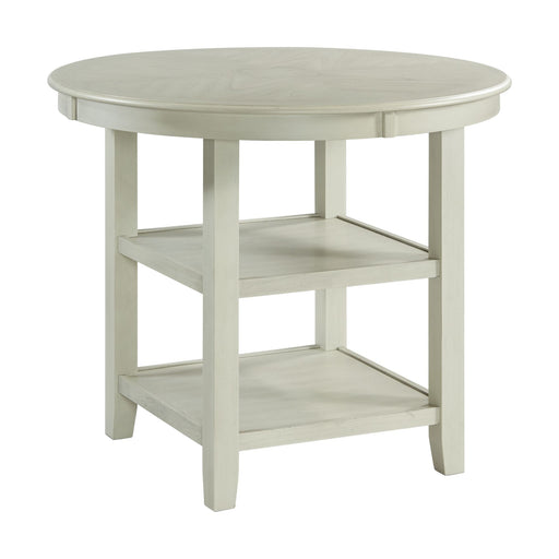 Amherst Counter Table w/Wood Leg White Finish - Maxx Save 