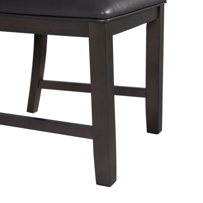 Amherst Dining Side Chair W/PU Cushion Side Stretcher Dark Finish (2 Per Pack) - Maxx Save 