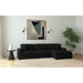 Arizona 3PC Sectional Set with RHF Chaise in Steno Black - Maxx Save 