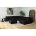 Arizona 7PC Sectional Set with RHF Chaise in Steno Black - Maxx Save 