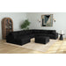 Arizona 7PC Sectional Set with LHF Chaise in Steno Black - Maxx Save 