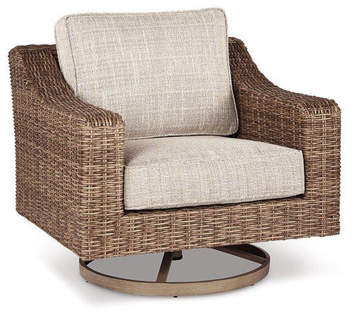 Beachcroft Outdoor Swivel Lounge with Cushion - Maxx Save 