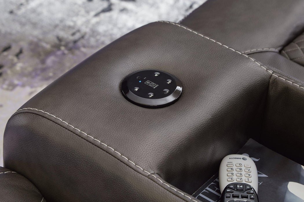 Fyne-Dyme Power Reclining Loveseat with Console - Maxx Save 