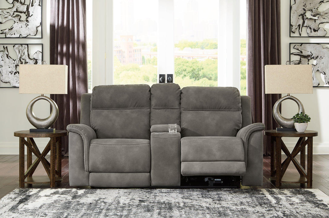 Next-Gen DuraPella Power Reclining Loveseat with Console - Maxx Save 