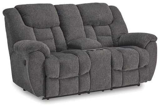 Foreside Reclining Loveseat with Console - Maxx Save 