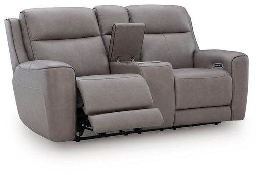 5Z-Comfort Power Reclining Loveseat with Console - Maxx Save 