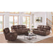 Atlantis Power Motion Sofa with Power Motion Head Recliner in Heritage Brown - Maxx Save 