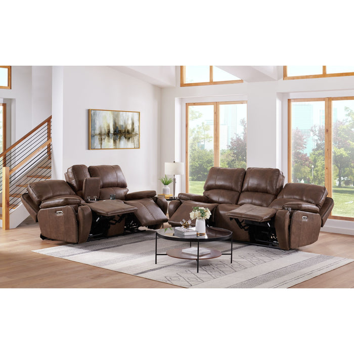 Atlantis 2PC Living Room Set in Heritage Brown-Sofa & Loveseat - Maxx Save 
