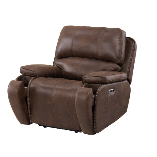 Atlantis Power Motion Recliner with Power Head Recliner in Heritage Brown - Maxx Save 