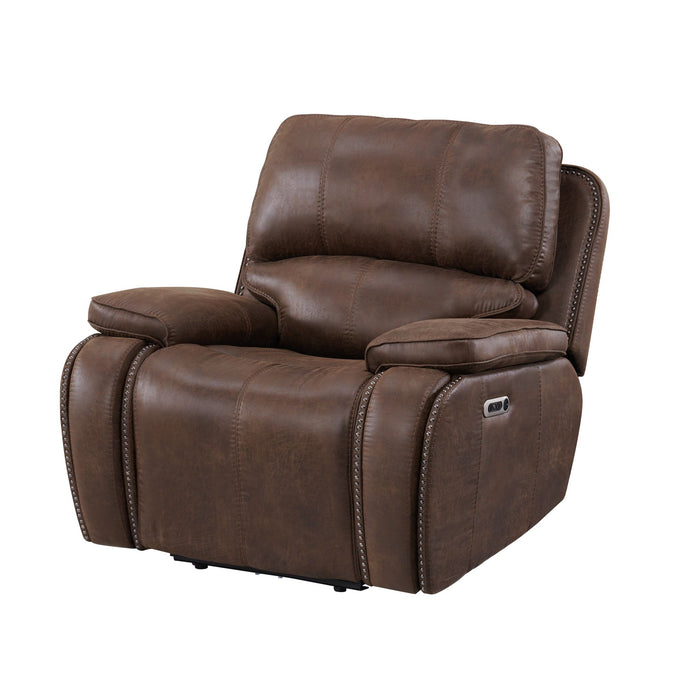 Atlantis 3PC Living Room Set in Heritage Brown-Sofa, Loveseat & Recliner - Maxx Save 