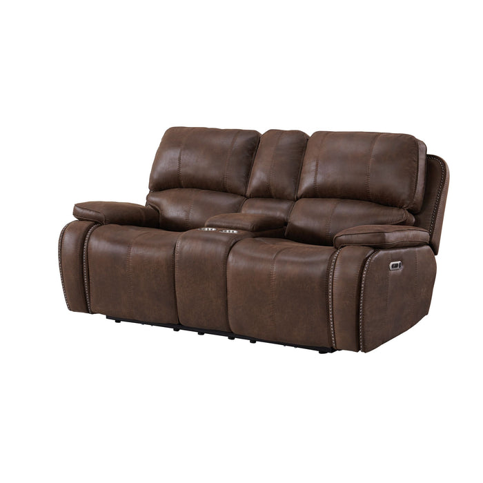 Atlantis 3PC Living Room Set in Heritage Brown-Sofa, Loveseat & Recliner - Maxx Save 