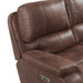 Atlantis Power Motion Loveseat with Power Motion Head Recliner & Console in Heritage Brown - Maxx Save 